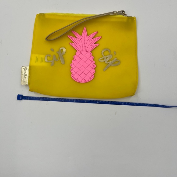 Lilly Pulitzer Sip Sip with goombay appliqué jelly wristlet pouch - Picture 4 of 14